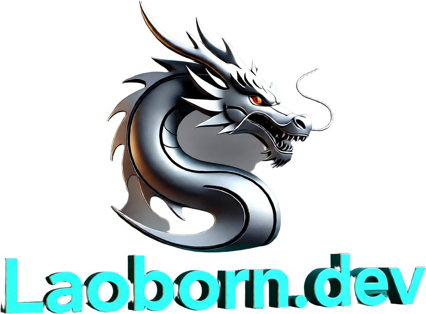 Laoborn.dev Dragon Logo